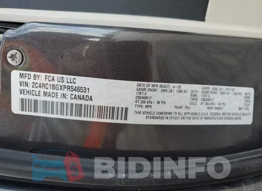 2C4RC1BGXPR546531 Photo# 14