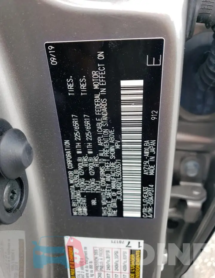 JTJDJRDZ1L5003571 Photo# 14