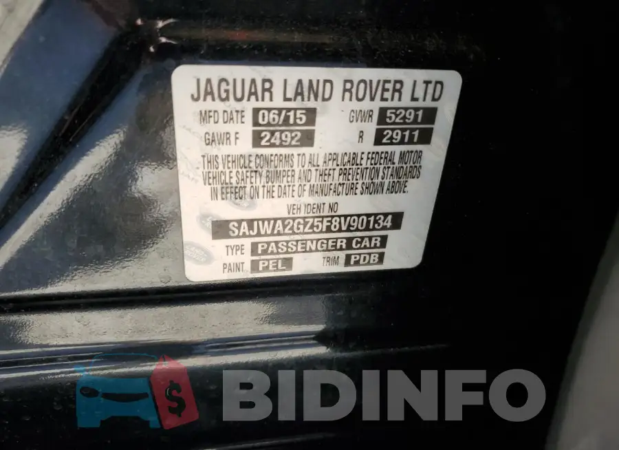 SAJWA2GZ5F8V90134 Photo# 13