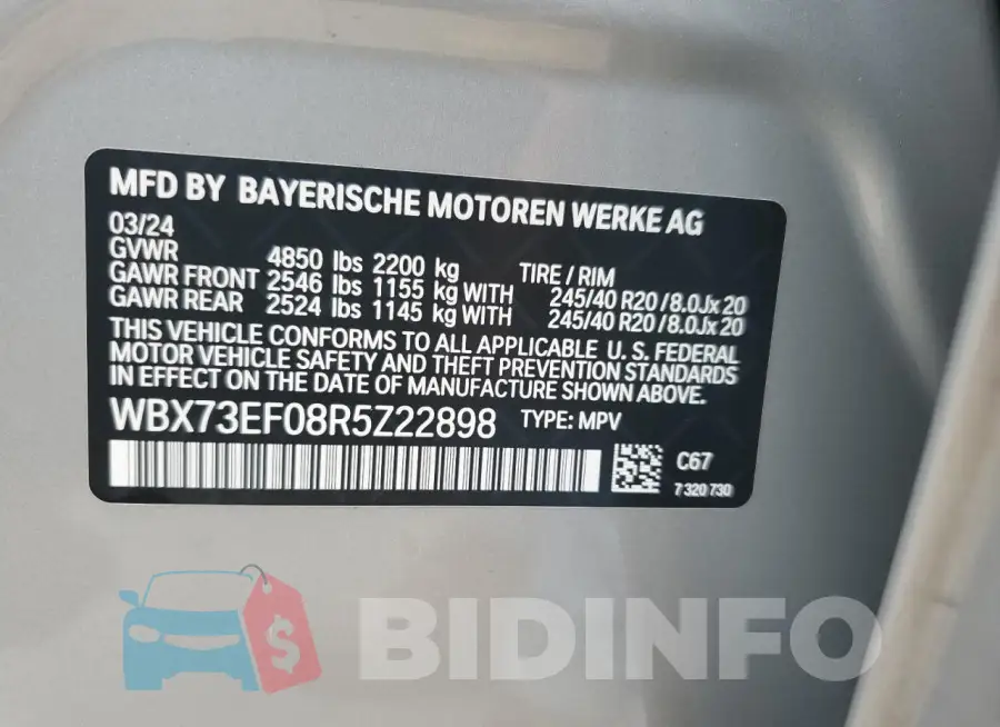 WBX73EF08R5Z22898 Photo# 14
