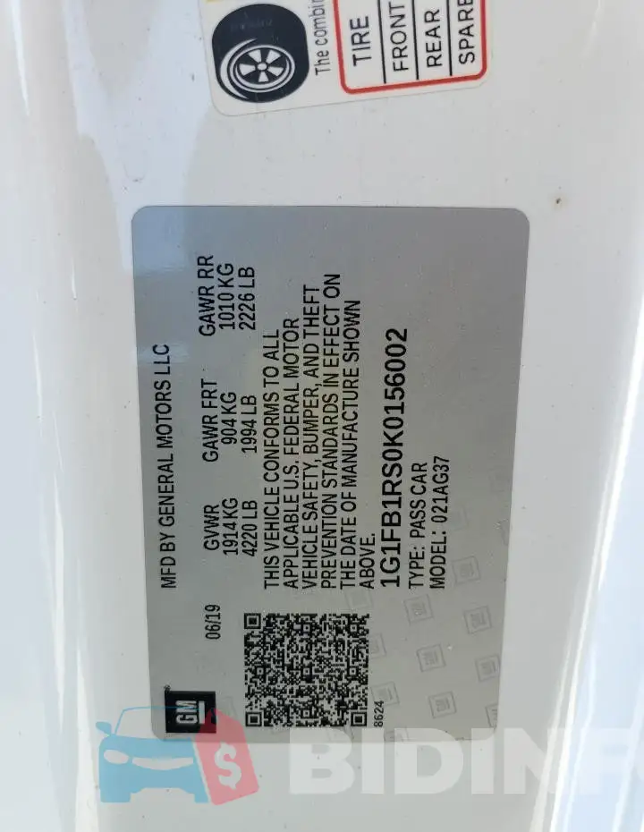 1G1FB1RS0K0156002 Photo# 13