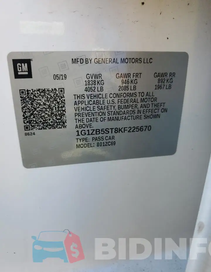 1G1ZB5ST8KF225670 Photo# 13