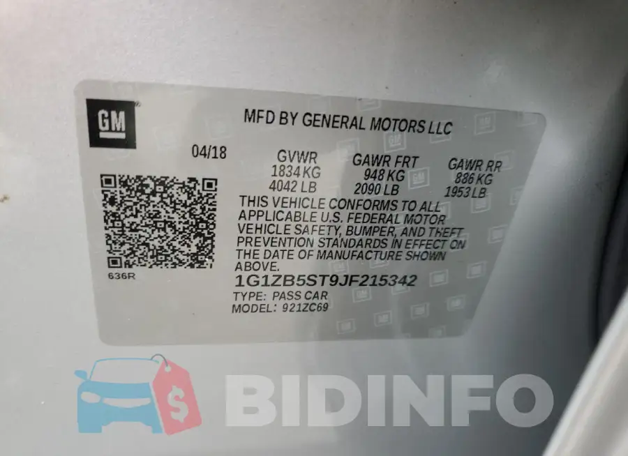 1G1ZB5ST9JF215342 Photo# 12