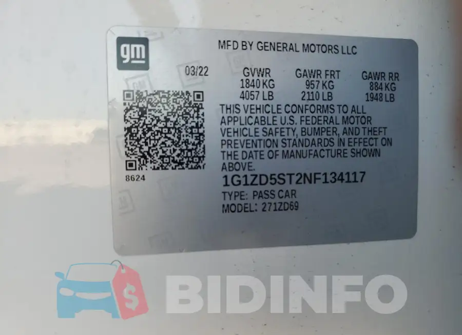 1G1ZD5ST2NF134117 Photo# 12