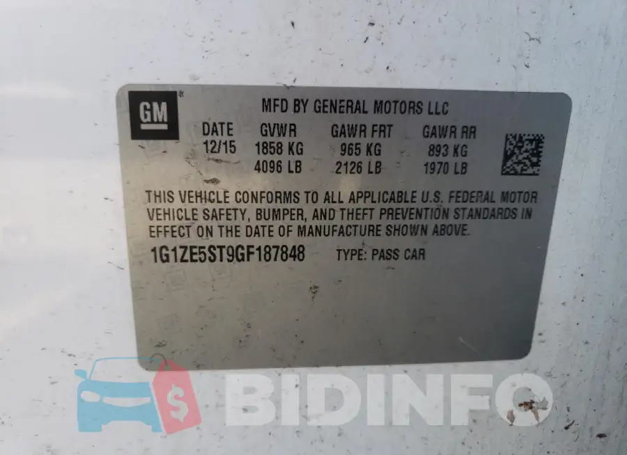 1G1ZE5ST9GF187848 Photo# 12