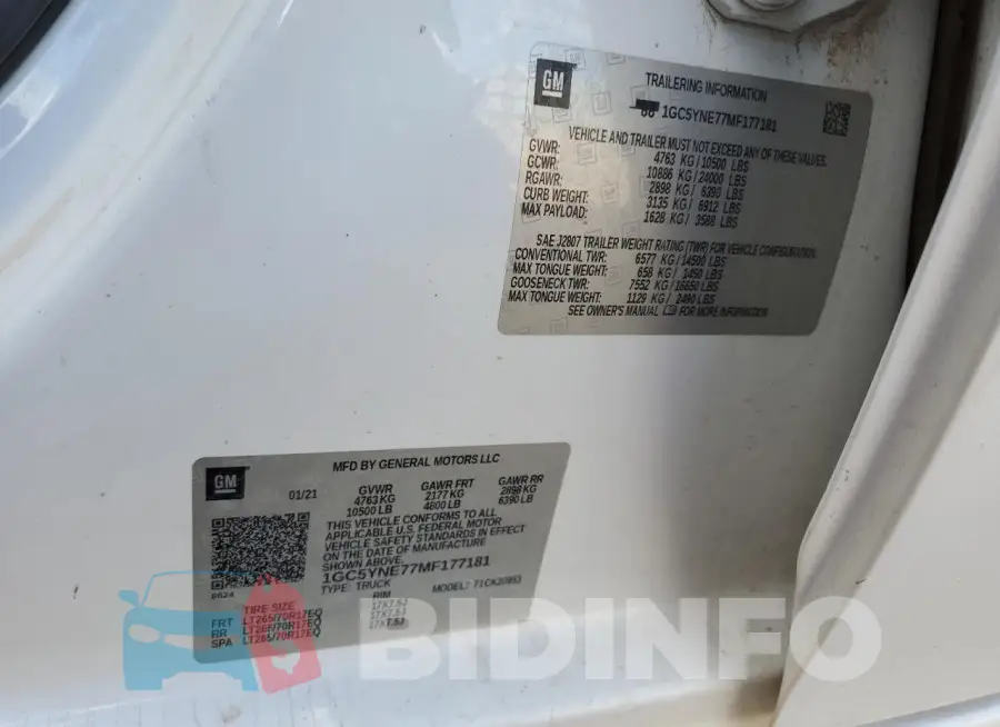 1GC5YNE77MF177181 Photo# 13