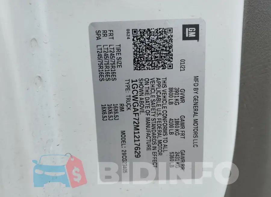 1GCWGAF72M1217629 Photo# 13
