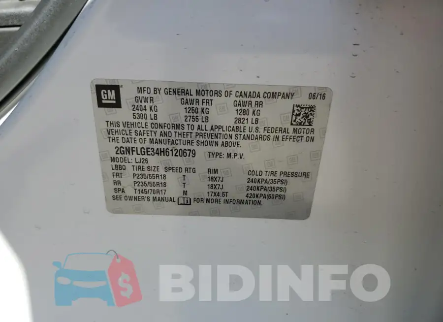 2GNFLGE34H6120679 Photo# 13