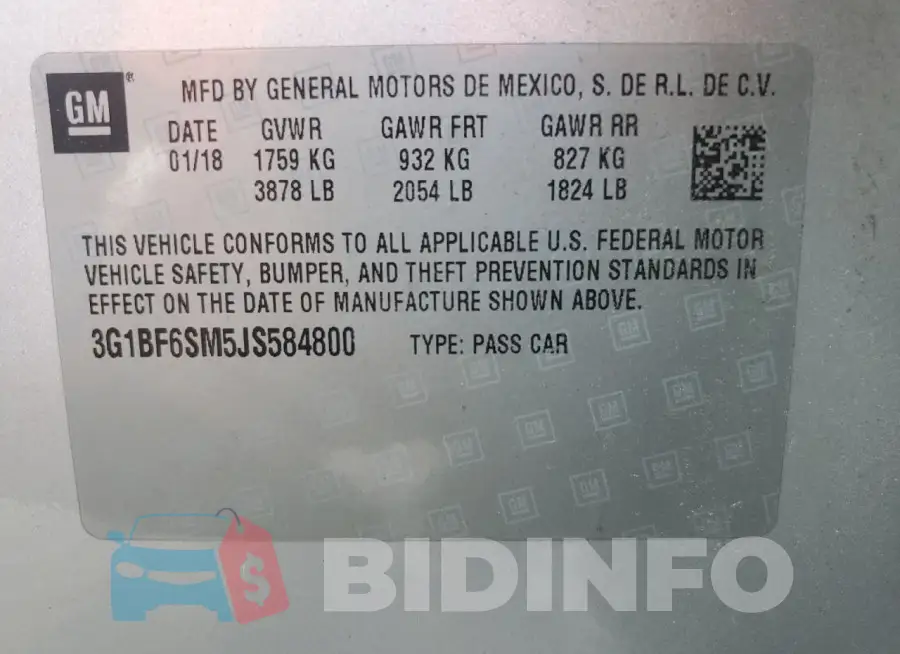 3G1BF6SM5JS584800 Photo# 13