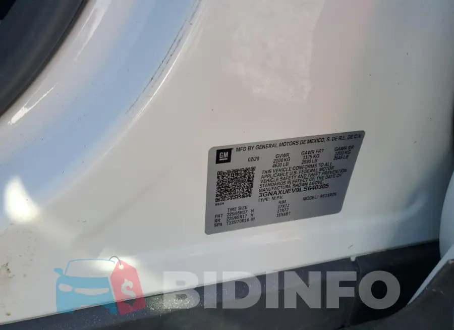 3GNAXUEV9LS640305 Photo# 14