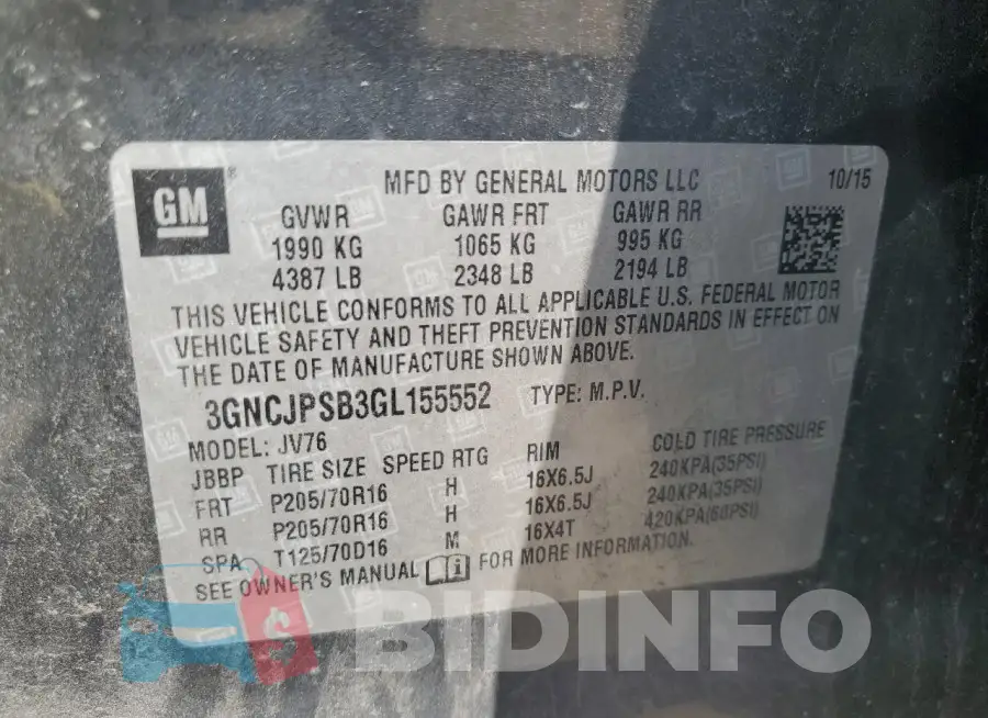 3GNCJPSB3GL155552 Photo# 12