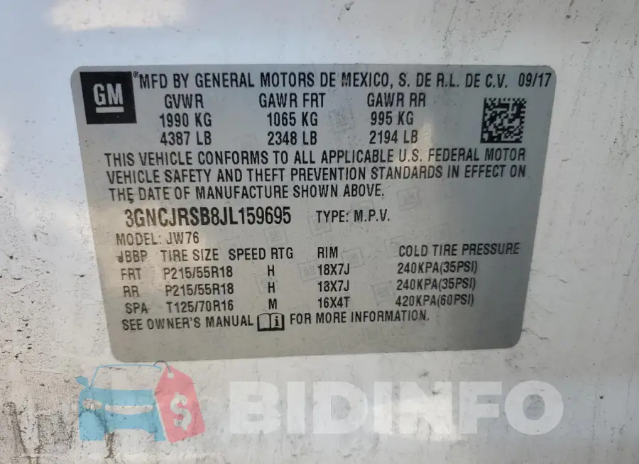 3GNCJRSB8JL159695 Photo# 13