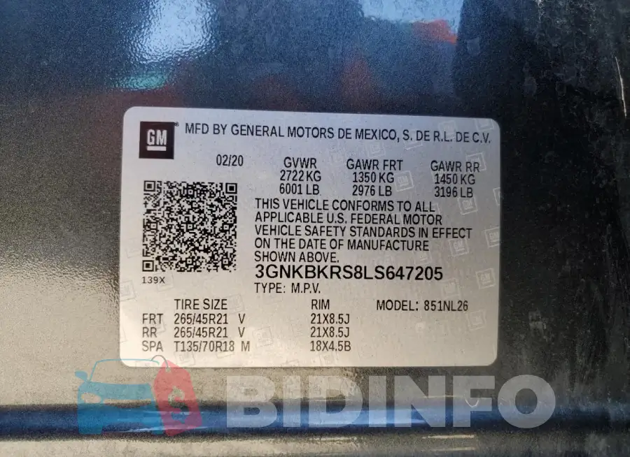3GNKBKRS8LS647205 Photo# 13