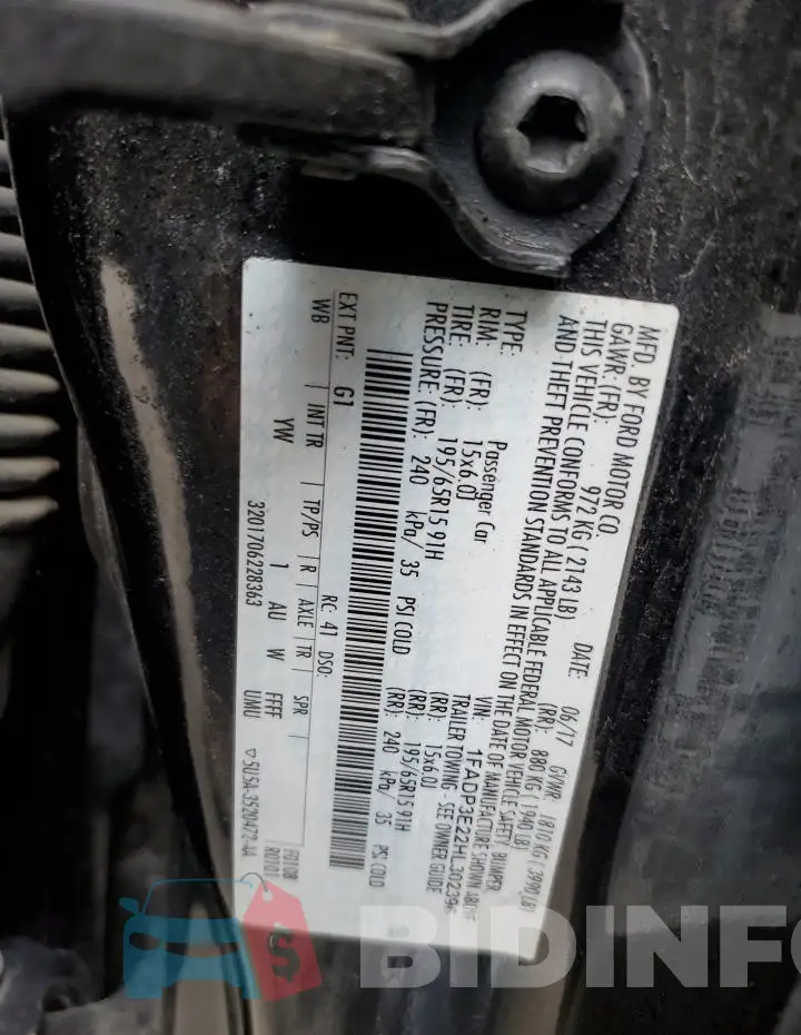 1FADP3E22HL302396 Photo# 13