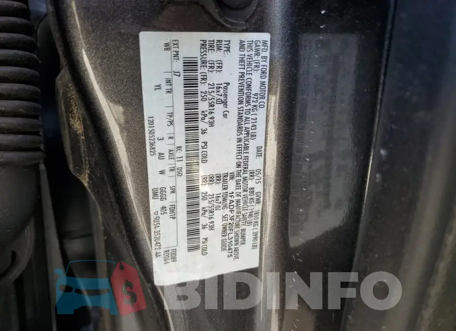 1FADP3F20FL310475 Photo# 12