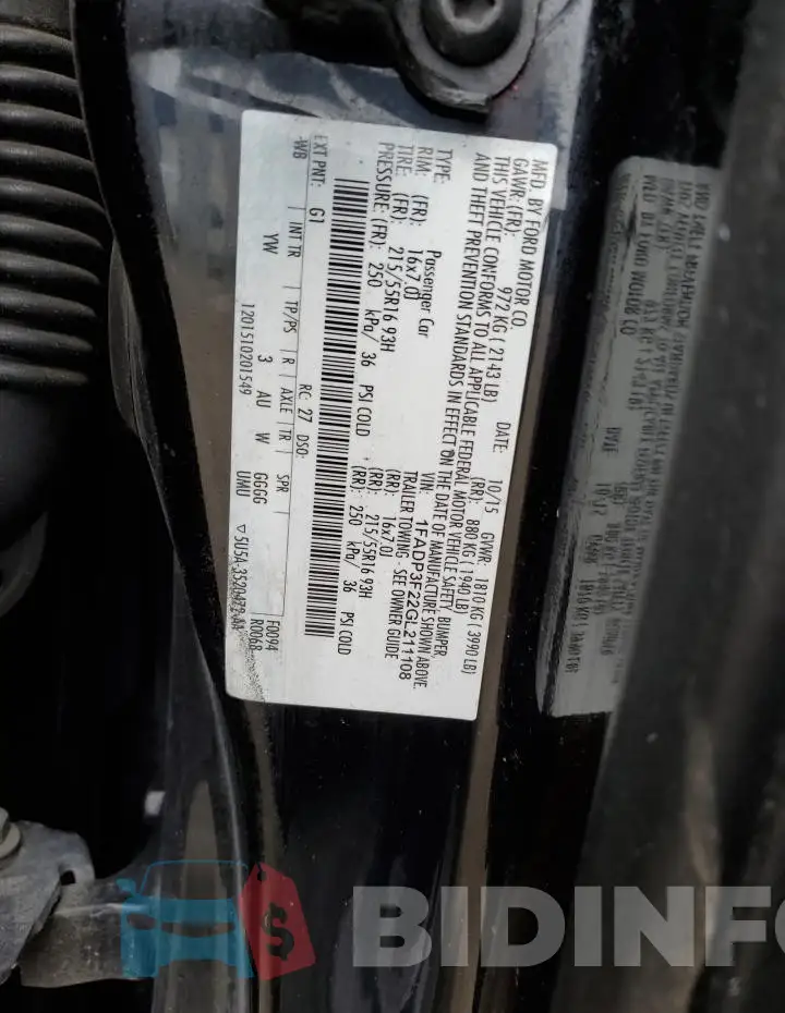 1FADP3F22GL211108 Photo# 12