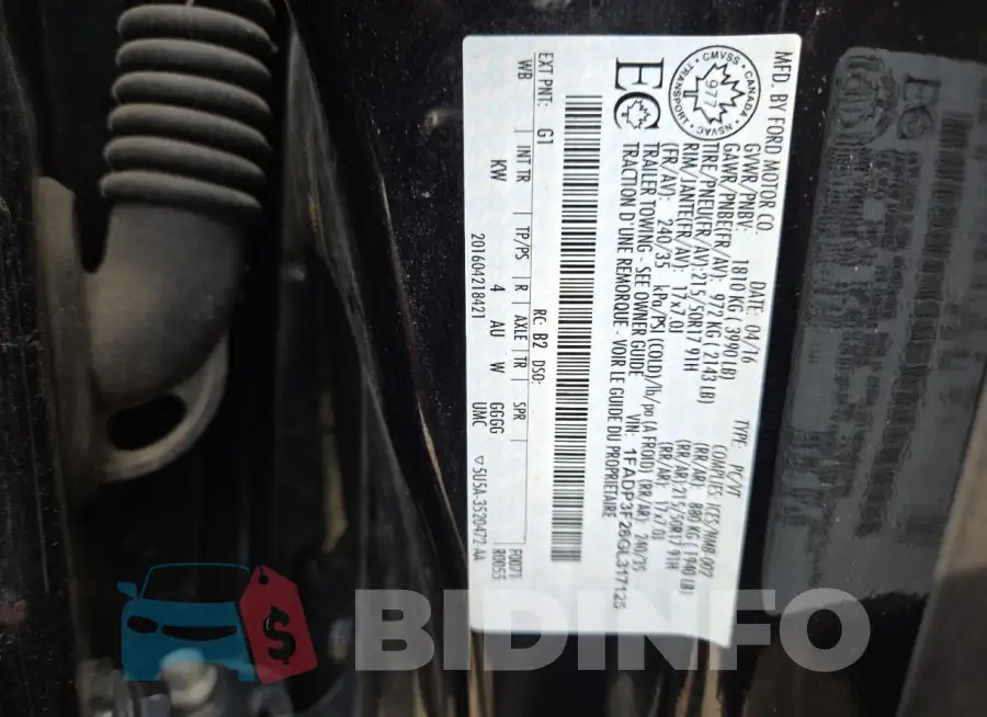 1FADP3F26GL317125 Photo# 12