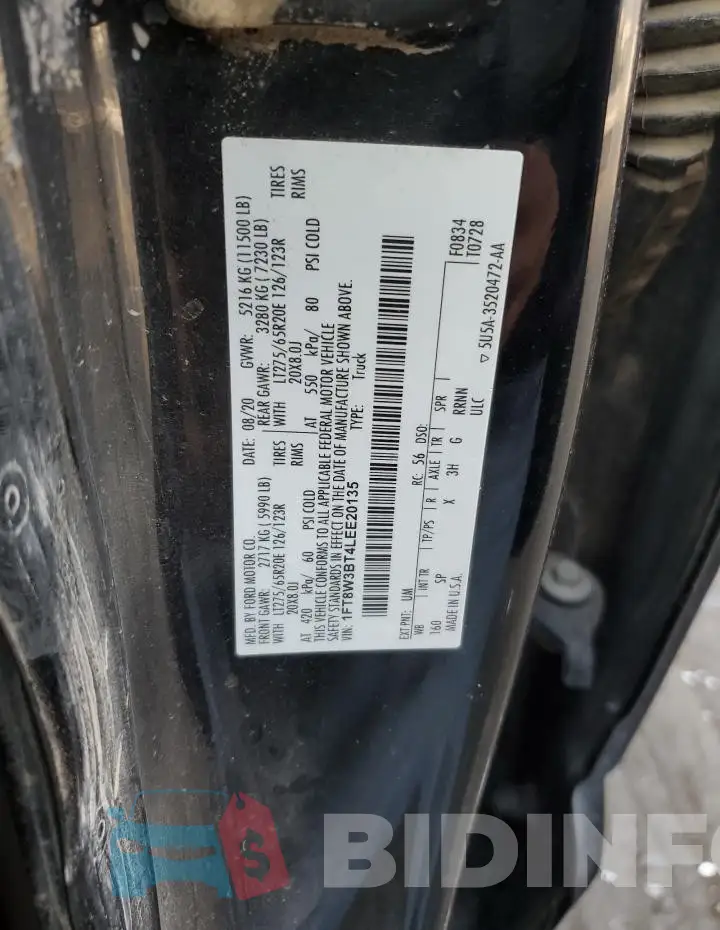 1FT8W3BT4LEE20135 Photo# 12
