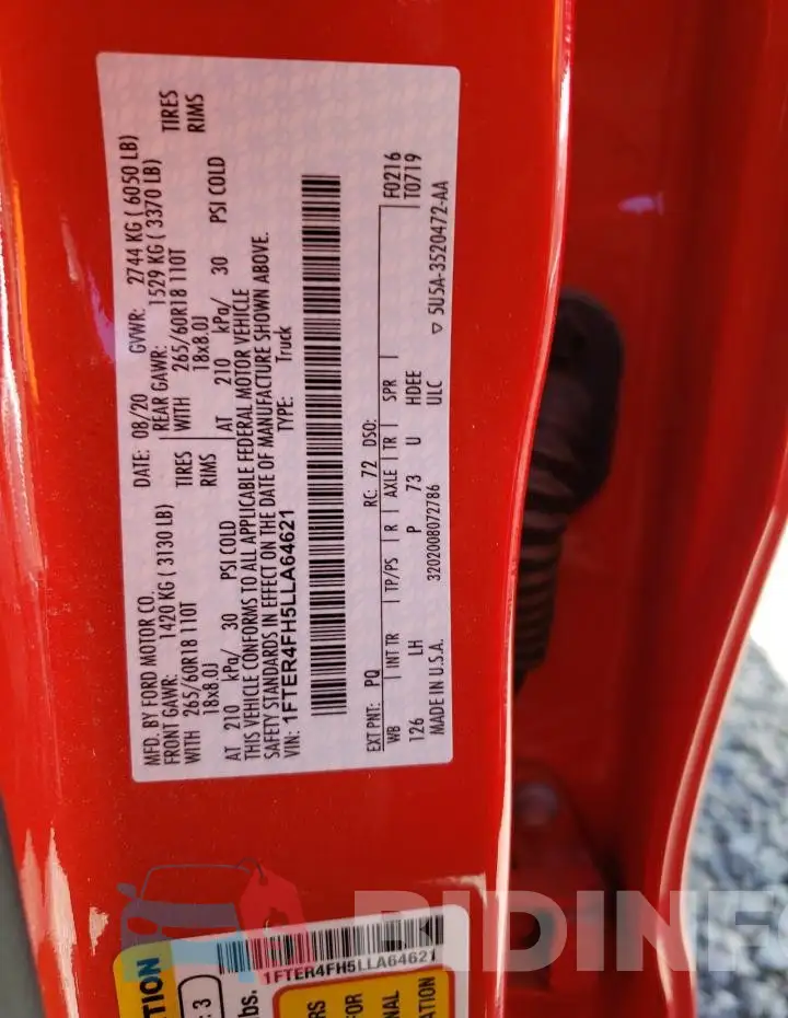 1FTER4FH5LLA64621 Photo# 12