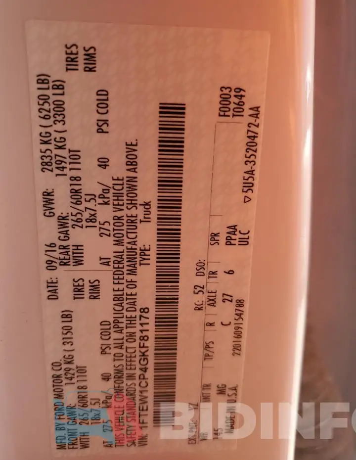 1FTEW1CP4GKF81178 Photo# 12