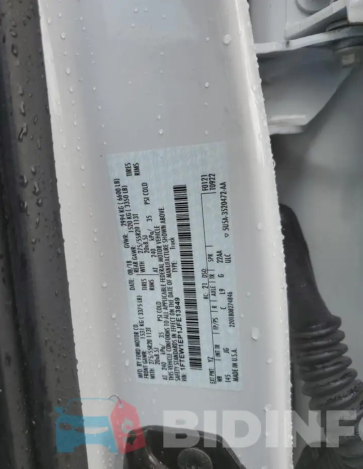 1FTEW1EP1JFE13849 Photo# 12