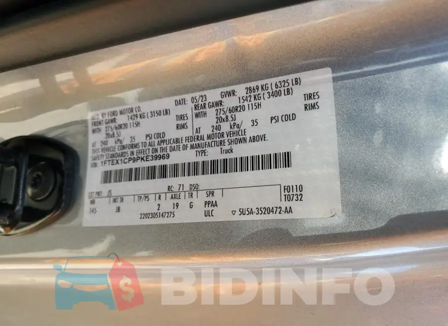 1FTEX1CP9PKE39969 Photo# 12