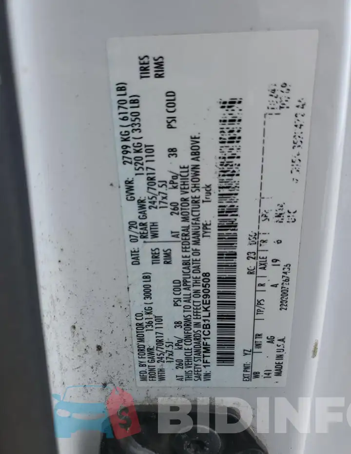 1FTMF1CB1LKE90508 Photo# 12