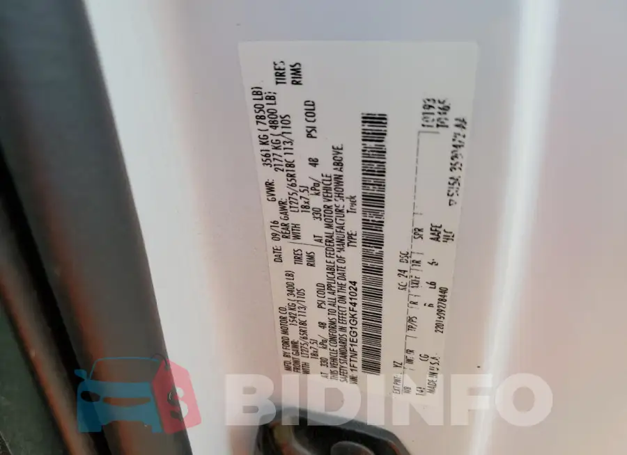 1FTNF1EG1GKF41024 Photo# 13