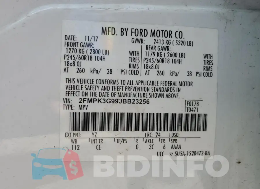 2FMPK3G99JBB23256 Photo# 13