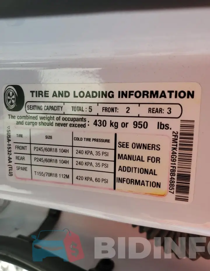 2FMTK4G91FBB48857 Photo# 13