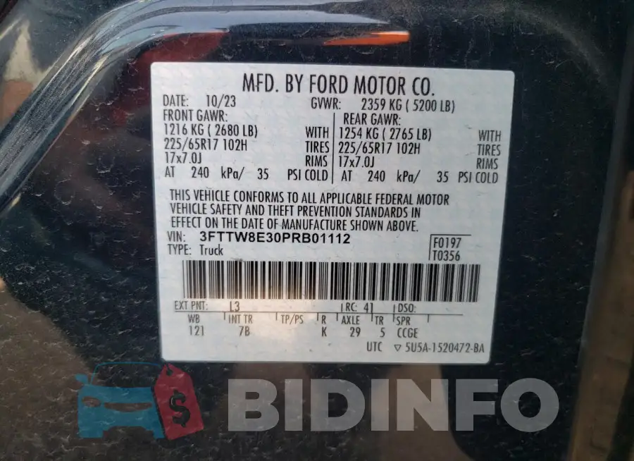 3FTTW8E30PRB01112 Photo# 12