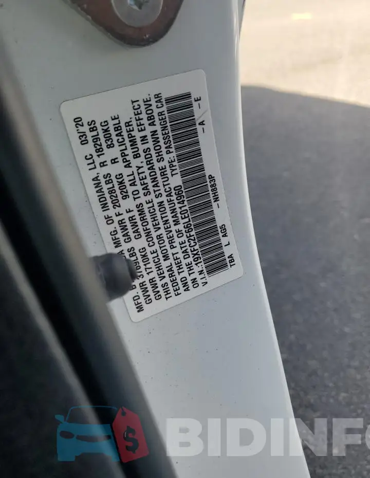 19XFC2F66LE014960 Photo# 12