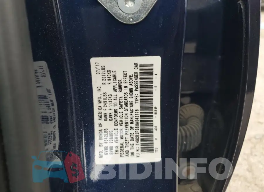 1HGCR3F86HA042178 Photo# 12