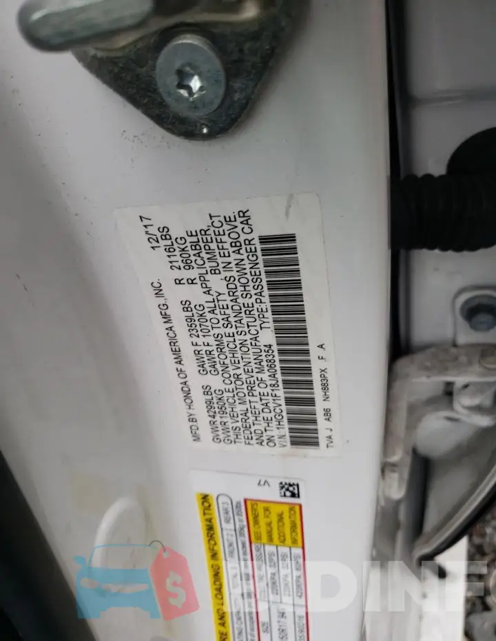 1HGCV1F18JA068354 Photo# 12
