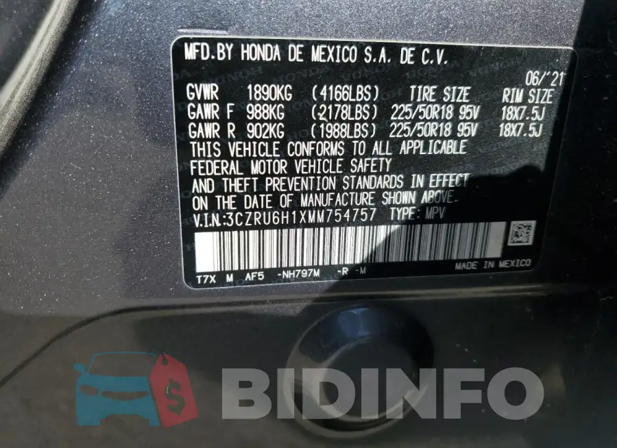 3CZRU6H1XMM754757 Photo# 14