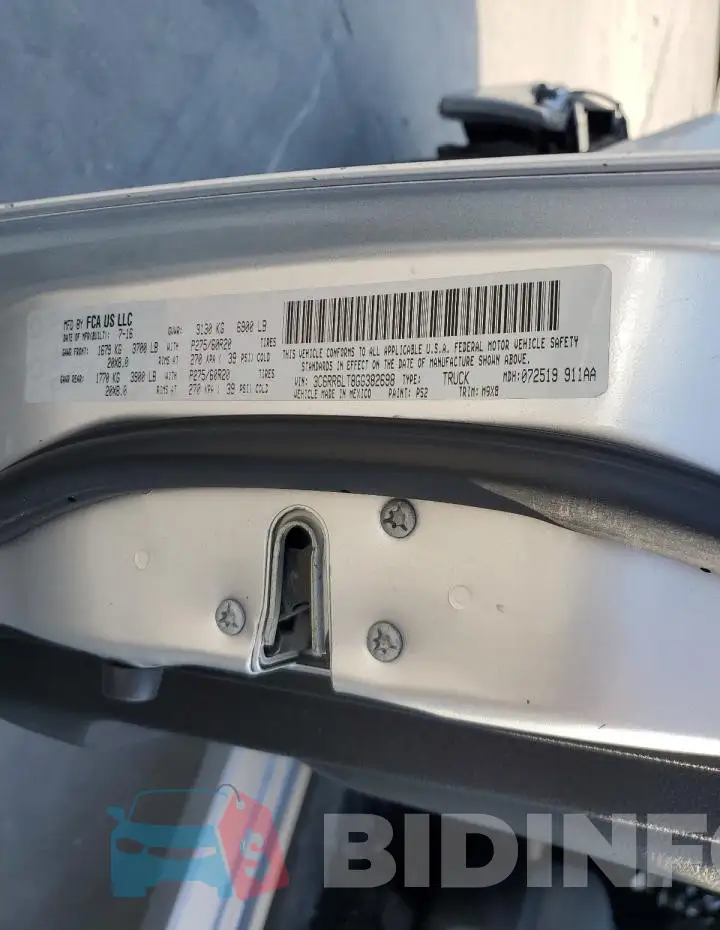 3C6RR6LT8GG382698 Photo# 12