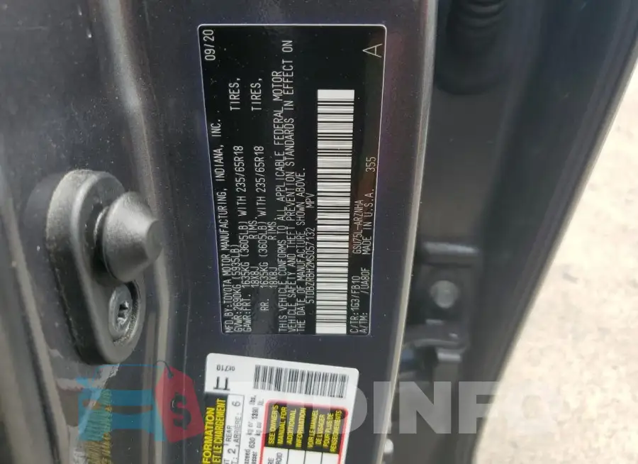 5TDBZRBH2MS057132 Photo# 14