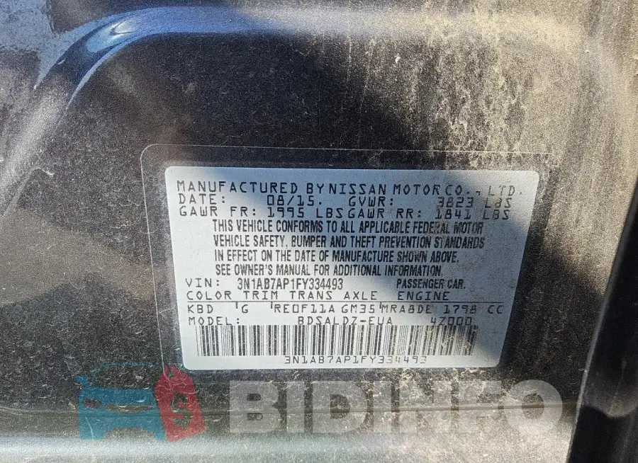 3N1AB7AP1FY334493 Photo# 12