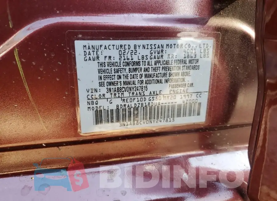 3N1AB8CV0NY247815 Photo# 12