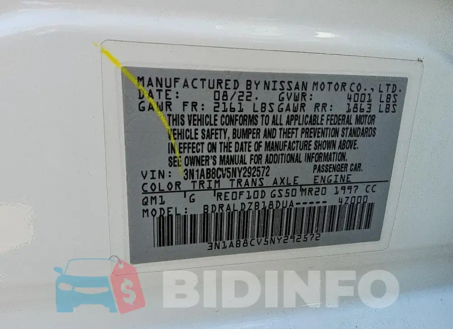 3N1AB8CV5NY292572 Photo# 12
