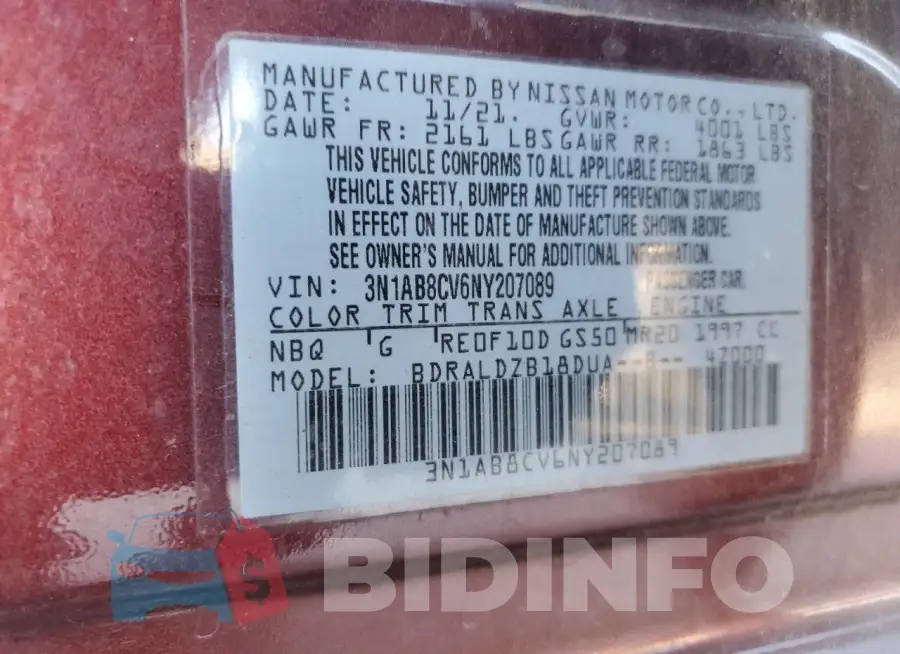 3N1AB8CV6NY207089 Photo# 13
