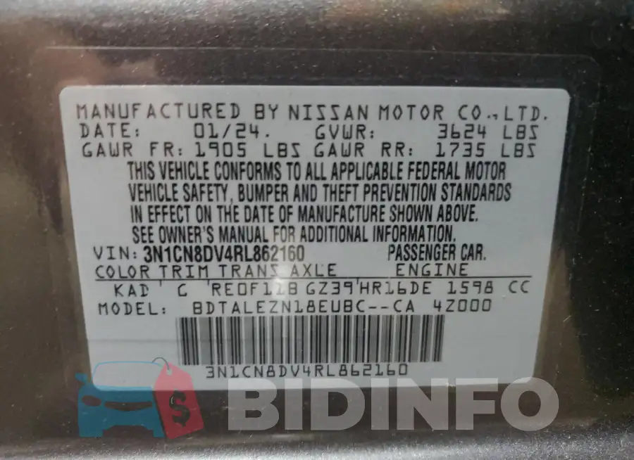 3N1CN8DV4RL862160 Photo# 13