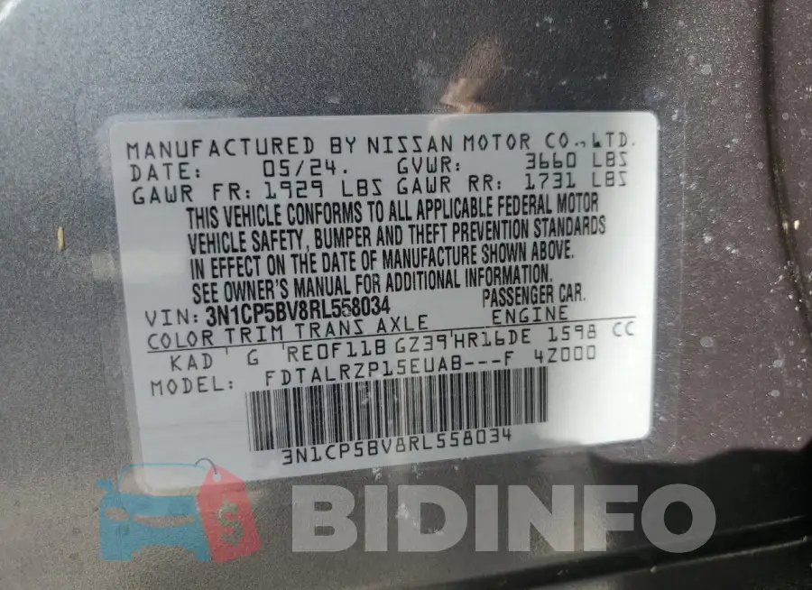 3N1CP5BV8RL558034 Photo# 13
