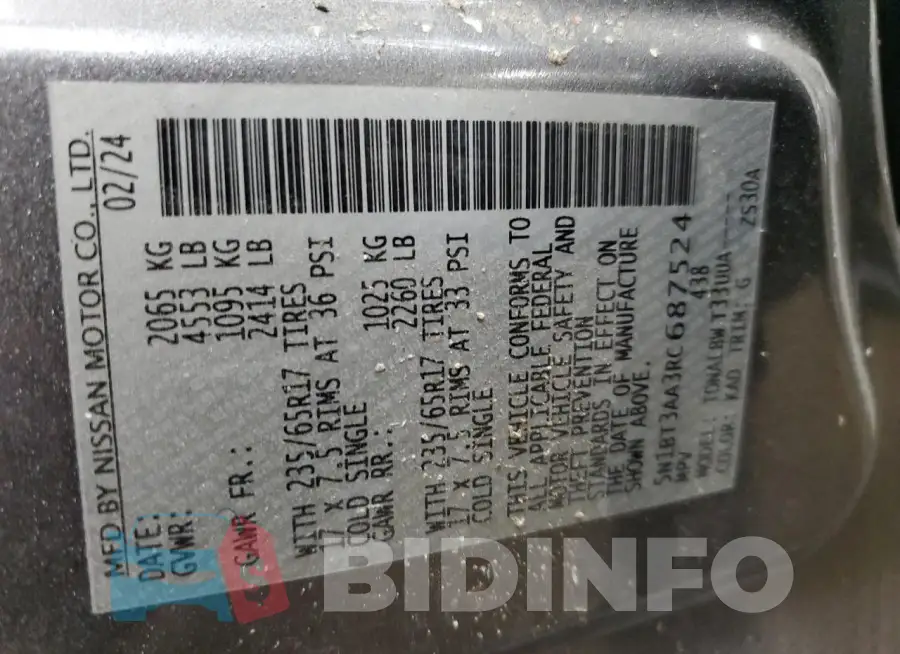 5N1BT3AA3RC687524 Photo# 14