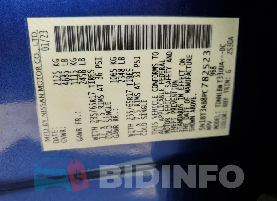 5N1BT3AB8PC782523 Photo# 14