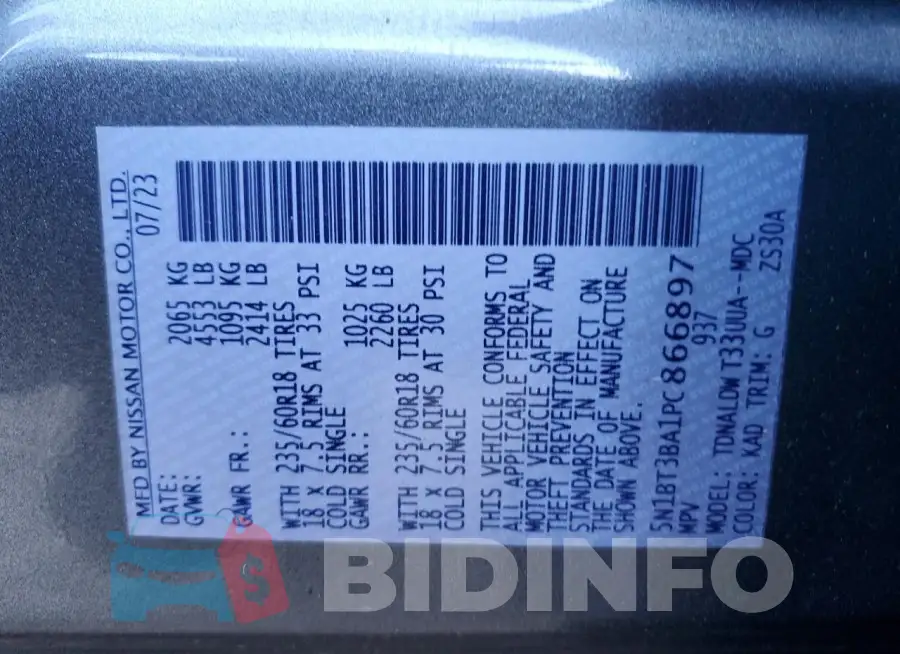 5N1BT3BA1PC866897 Photo# 12
