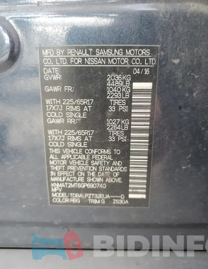 KNMAT2MT6GP690740 Photo# 13