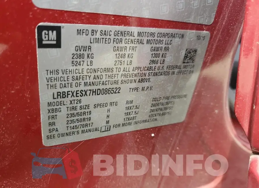 LRBFXESX7HD086522 Photo# 13