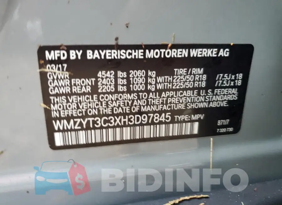 WMZYT3C3XH3D97845 Photo# 13