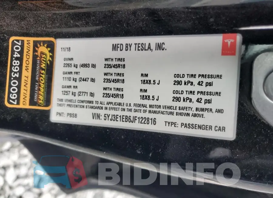 5YJ3E1EB6JF122816 Photo# 12
